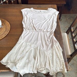 Free People Jazzy Lace Mini Dress in Beechwood color